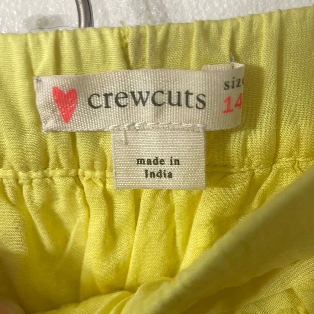 Crewcuts J. Crew Girls Yellow Skirt Eyelet Lace Girl Summer Spring Size 14